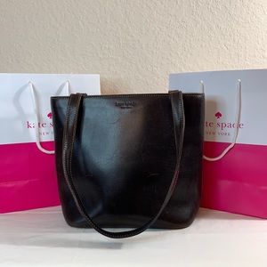 Kate Spade Leather Handbag Chocolate Brown